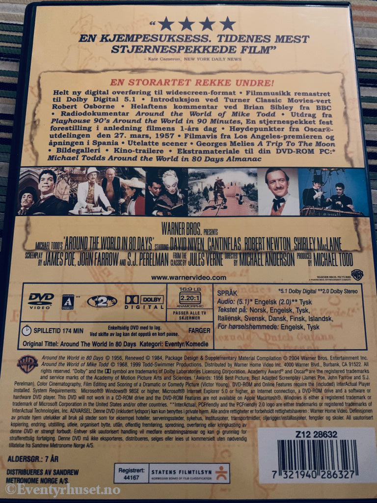 Around The World In 80 Days (Jorden Rundt På Dager). 1956/84. Dvd. Dvd