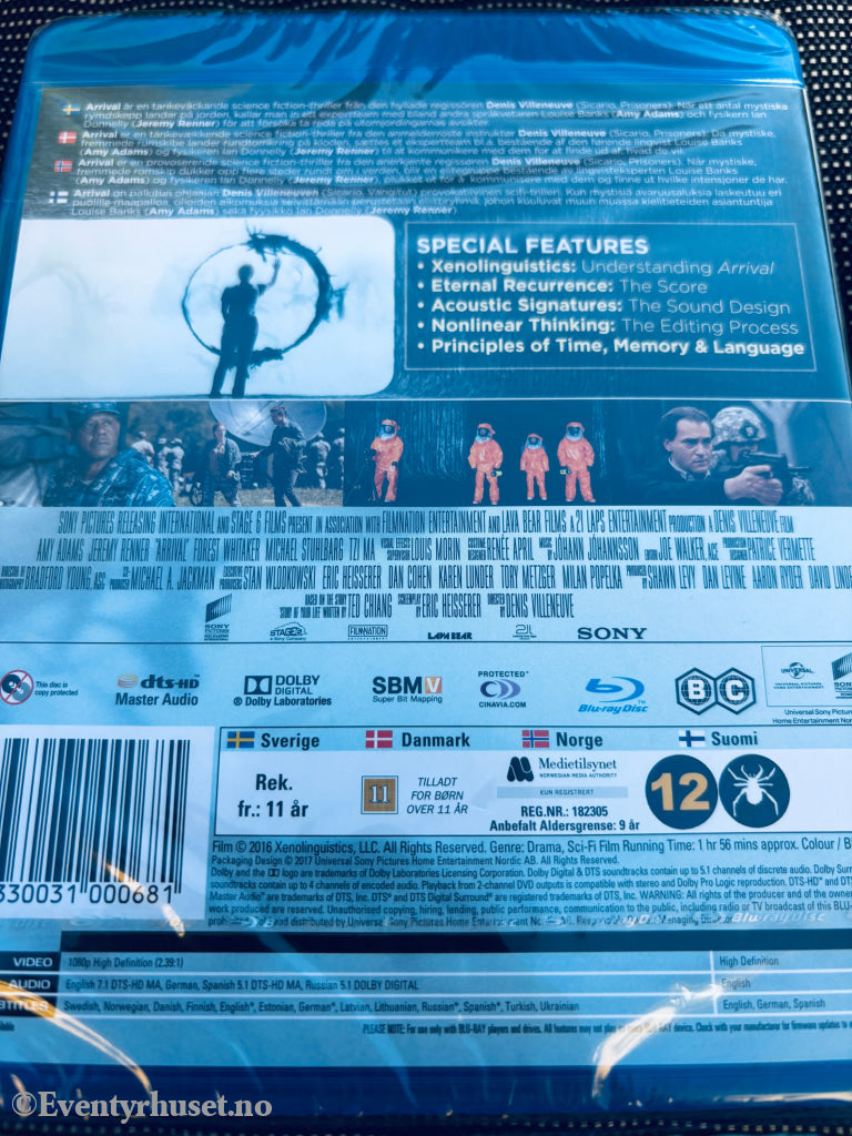 Arrival. Blu-ray Disc. Ny i plast!