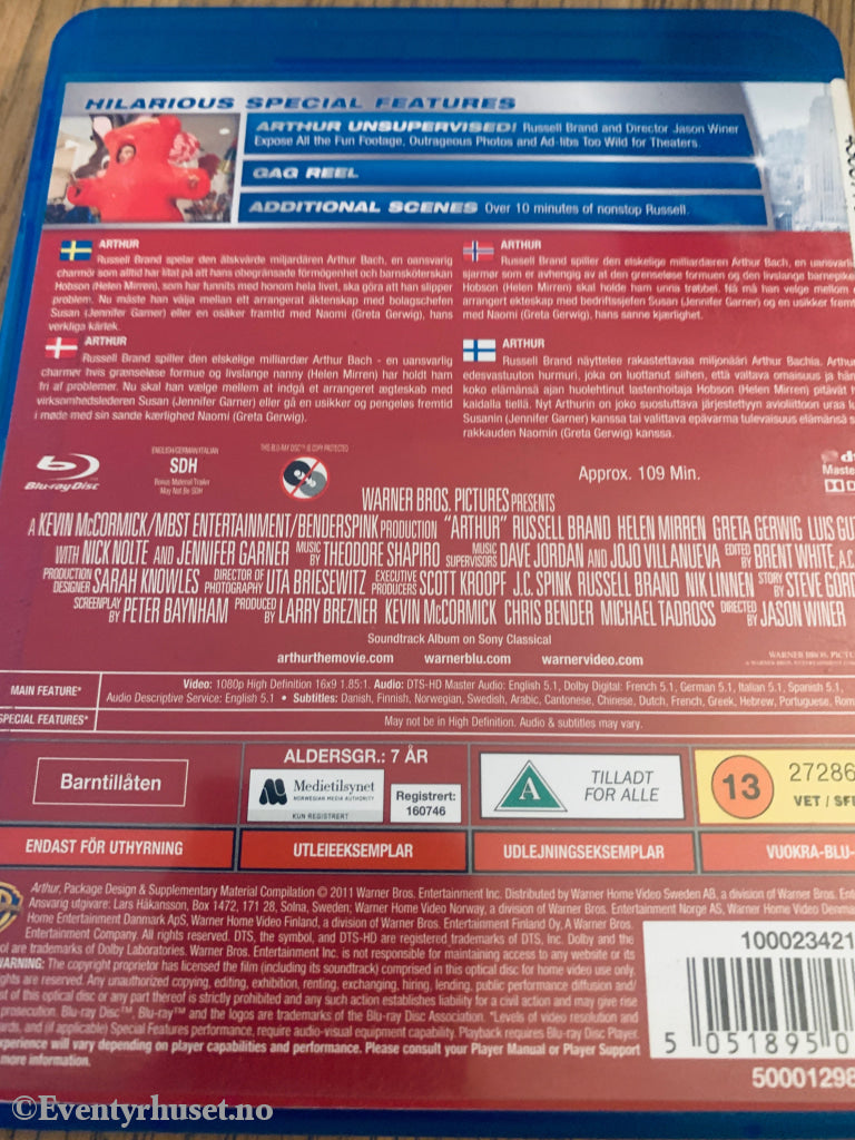 Arthur (2011). Blu-Ray.