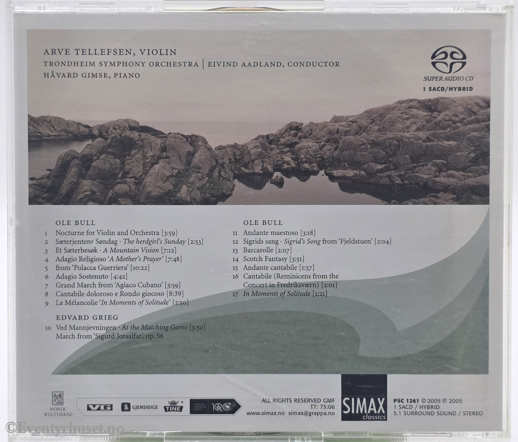 Arve Tellefsen – Ole Bull: A Norwegian Pioneer . Musikk-CD.