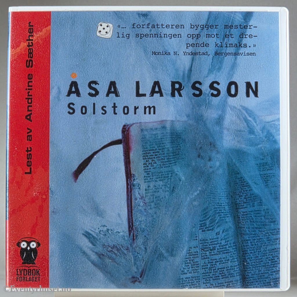 Åsa Larsson 2003 Solstorm. Lydbok på CD.