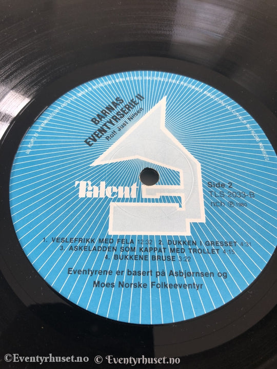 Asbjørnsen & Moe. 1980. Barnas Eventyrserie 2. Fortalt Av Rolf Just Nilsen. Lp. Lp Plate