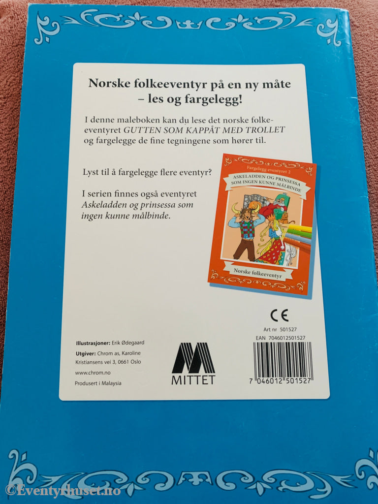 Asbjørnsen & Moe. Gutten som kappåt med trollet – Fargelegg eventyret 1. 1996. Hobby-hefte.