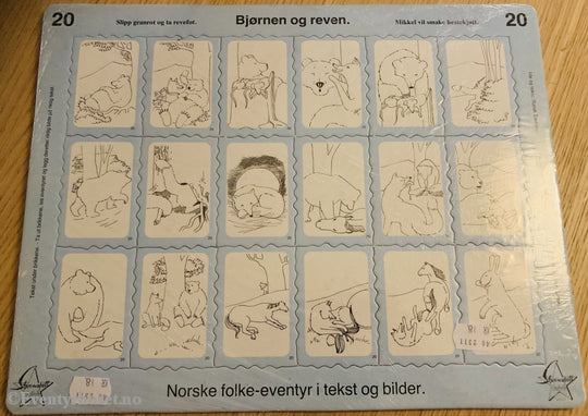 Asbjørnsen & Moe. Norske Folkeeventyr I Ord Og Bilder. Bjørnen Reven. Puslespill Ny Plast!