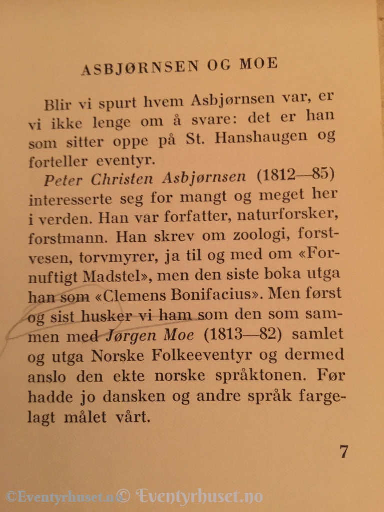 Asbjørnsen Og Moe. 1950. Eventyr For Barn. Eventyrbok