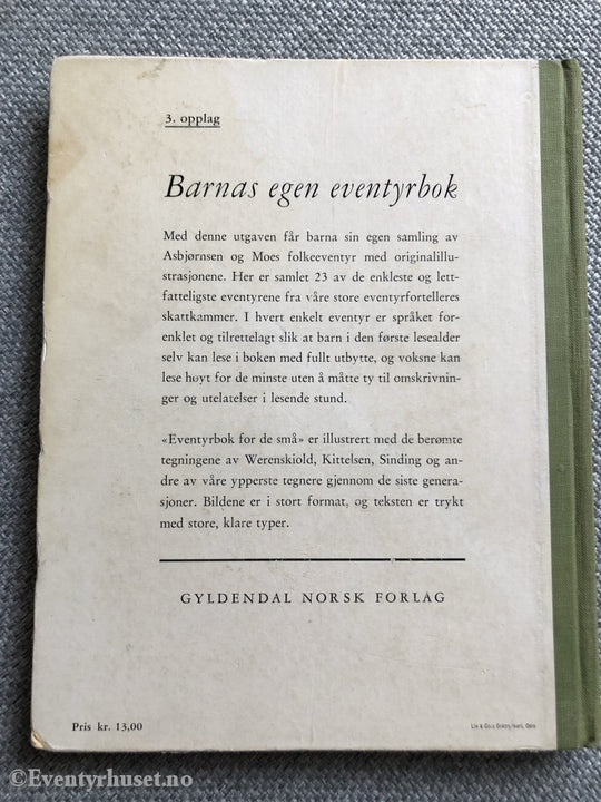 Asbjørnsen Og Moe. 1962. Eventyrbok For De Små.