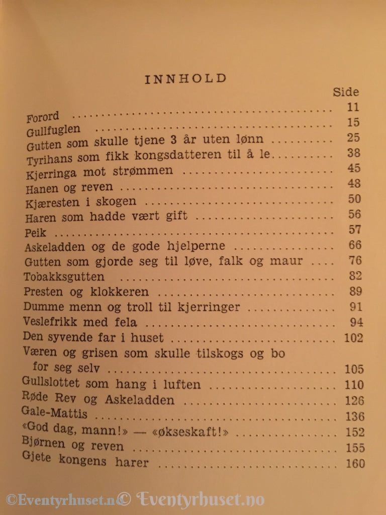 Asbjørnsen Og Moe. 1963. Norske Folke- Huldreeventyr. Eventyrbok