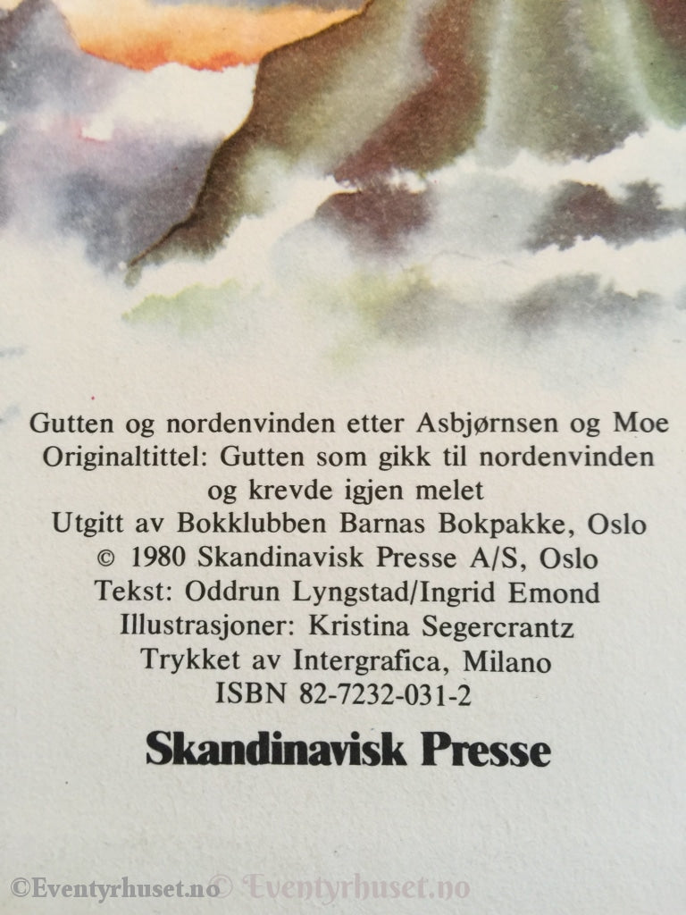 Asbjørnsen Og Moe. 1980. Gutten Nordenvinden. Eventyrbok