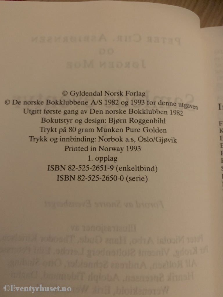 Asbjørnsen Og Moe - Samlede Eventyr Bind 1. 1987/93. Eventyrbok
