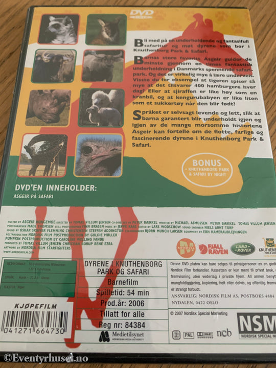 Asgeir på Safari – Knuthenborg Park & Safari . 2002 . DVD. Ny i plast!