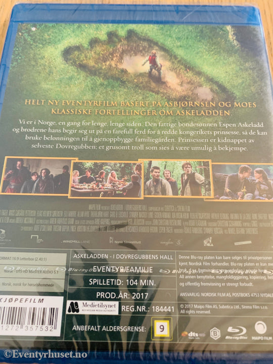 Askeladden - I Dovregubbens Hall. 2017. Blu-Ray. Ny I Plast! Blu-Ray Disc