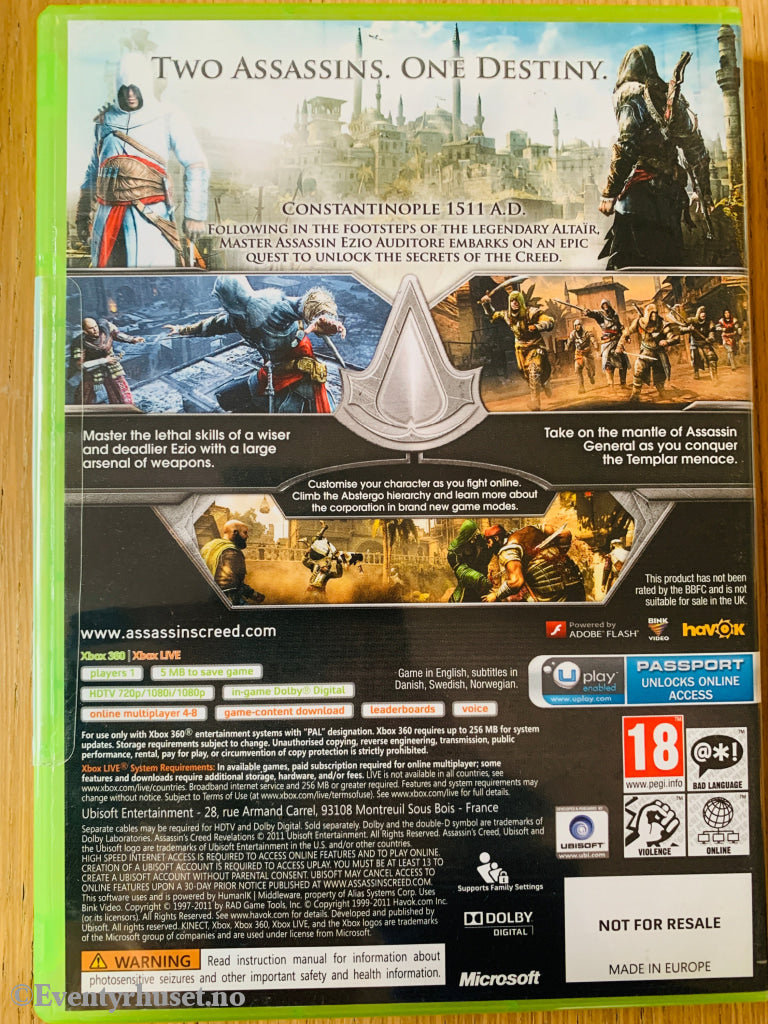 Assassin´s Creed - Revelations. Xbox 360.