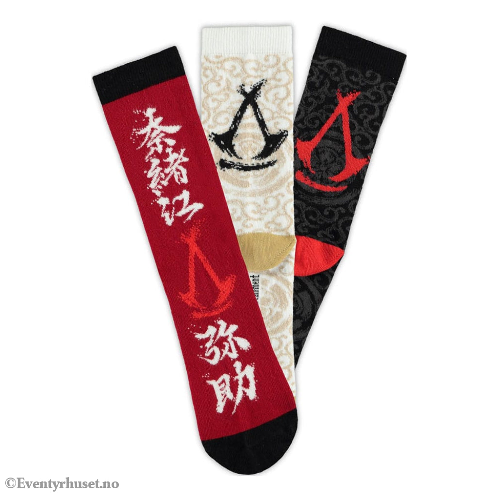 Assassin´s Creed Shadows Socks 3-Pack Crew 43-46 Fashion & Accessories