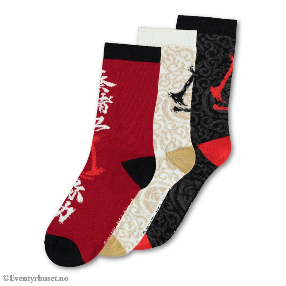 Assassin´s Creed Shadows Socks 3-Pack Crew 43-46 Fashion & Accessories