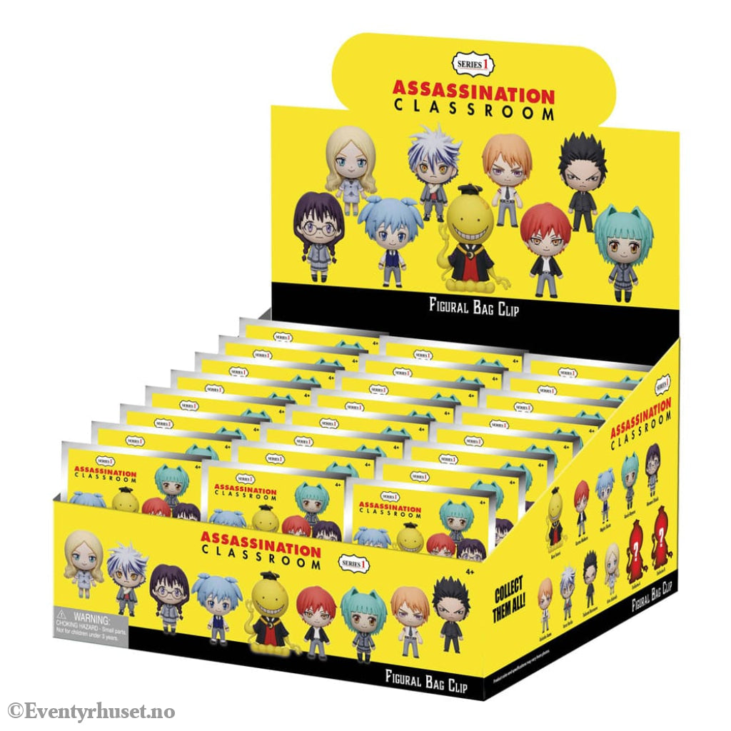 Assassination Classroom 3D Foam Bag Clips Series 1 Display (24) Fashion & Accessories