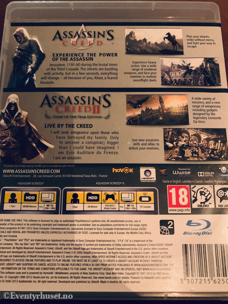 Assassin's Creed II (Game of the Year Edition). PS3.