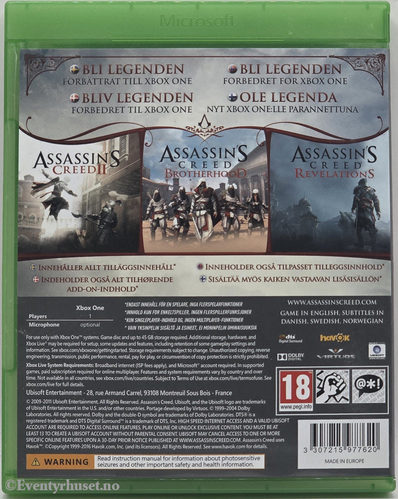 Assassin's Creed The Ezio Collection . Xbox One.