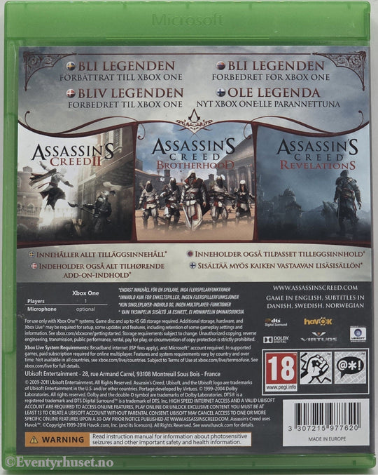 Assassin's Creed The Ezio Collection . Xbox One.
