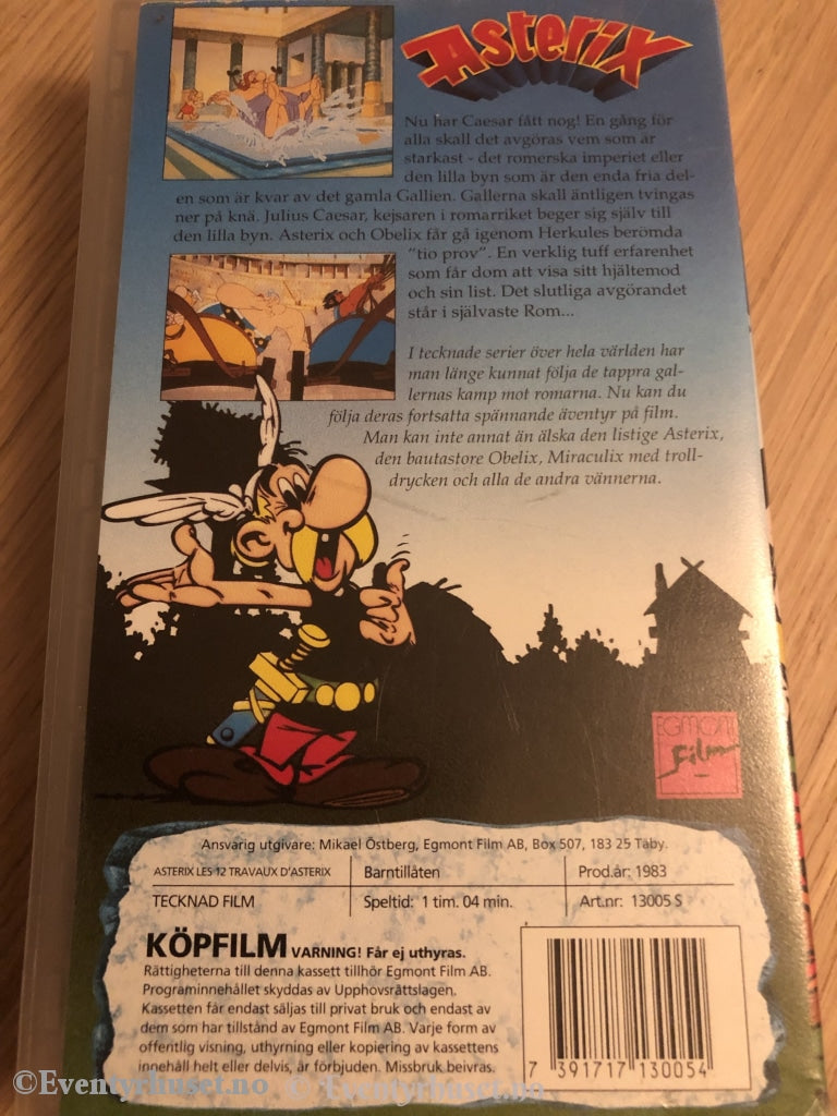 Asterix. 12 Stordåd. 1983. Vhs. Vhs