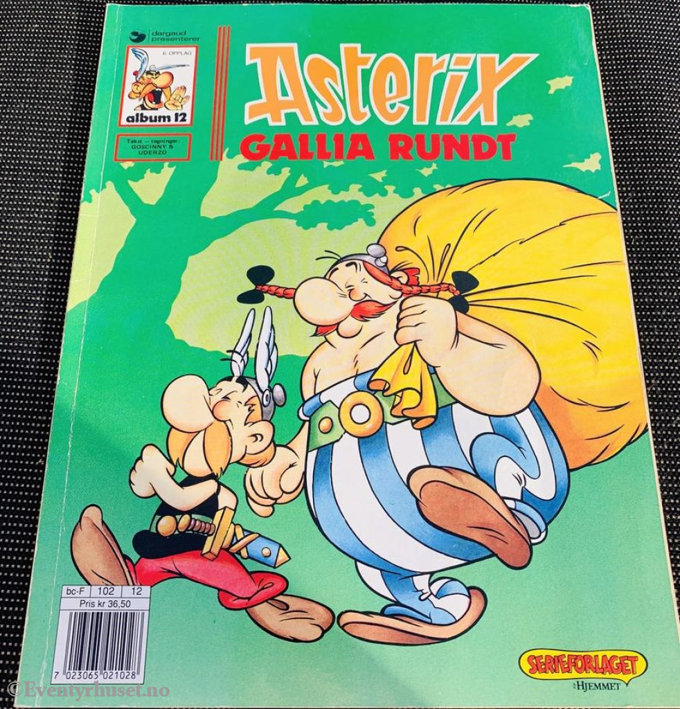 Asterix Album Nr. 12. Gallia Rundt. 1963/91. Tegneseriealbum