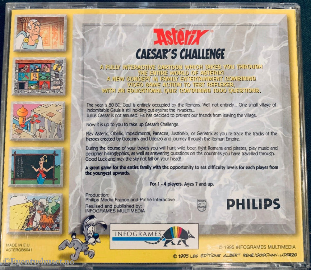 Asterix Caesar´s Challenge. Pc-Spill. Pc Spill