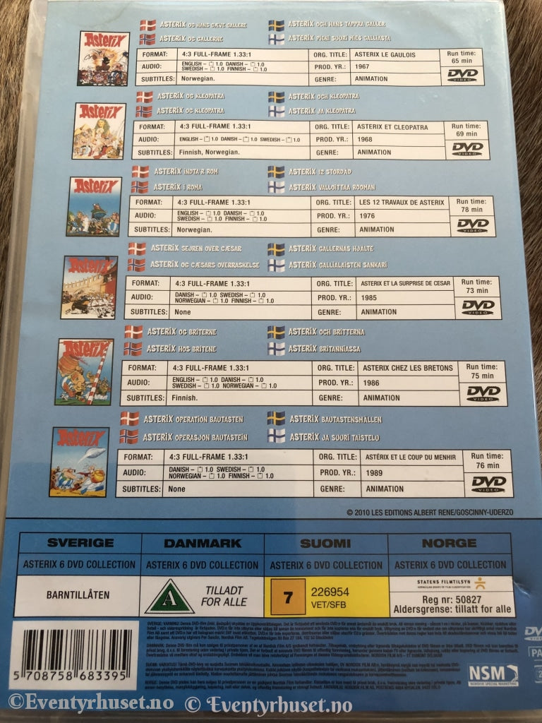 Asterix. Dvd Samleboks. 6Xdvd.
