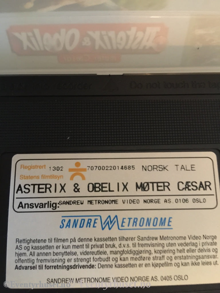 Asterix Og Obelix Møter Cæsar. 1999. Vhs. Vhs