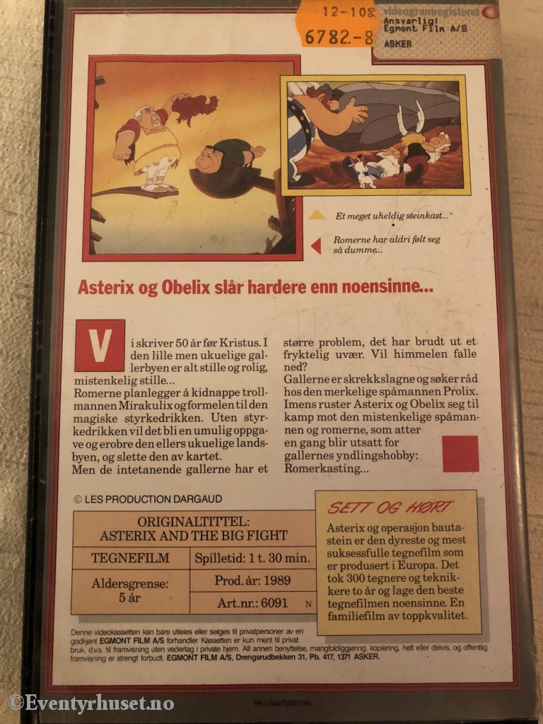 Asterix Og Operasjon Bautastein. Vhs Big Box.