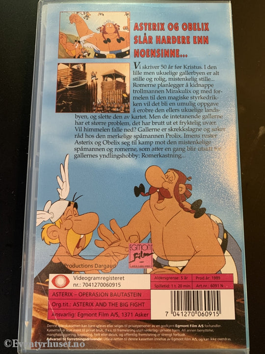 Asterix - Operasjon Bautastein. 1989. Vhs. Vhs