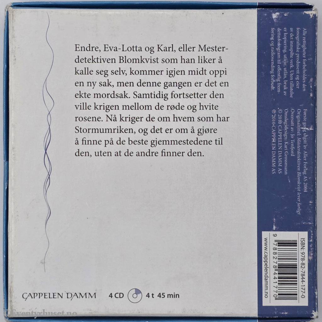 Astrid Lindgren. 1951. Mesterdetektiven Blomkvist lever farlig. Lydbok på CD.
