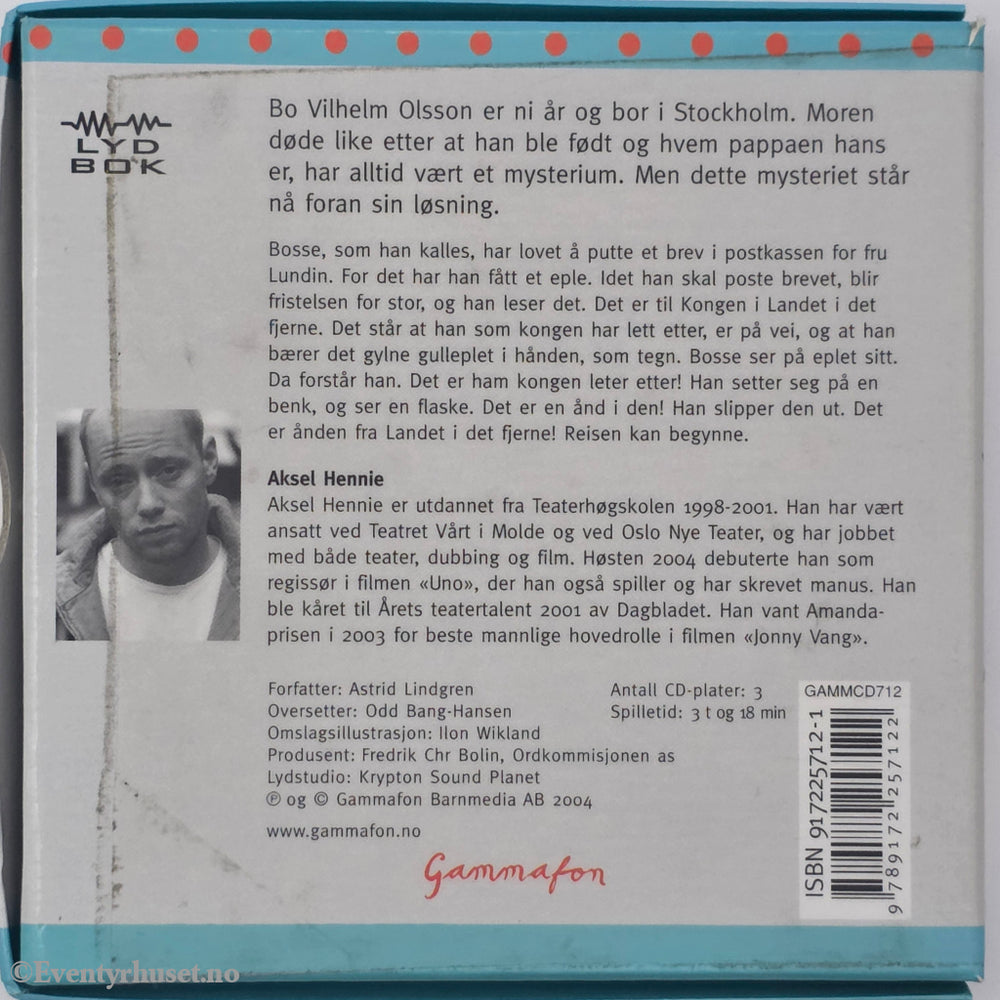 Astrid Lindgren. 1954. Mio min Mio. Lydbok på CD. Lydbok