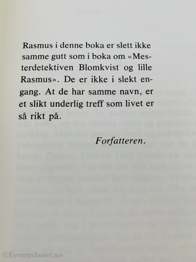 Astrid Lindgren. 1956/03. Rasmus På Loffen. Fortelling