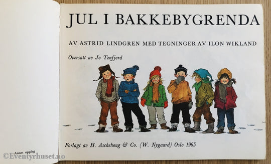 Astrid Lindgren. 1965. Jul I Bakkebygrenda. Fortelling