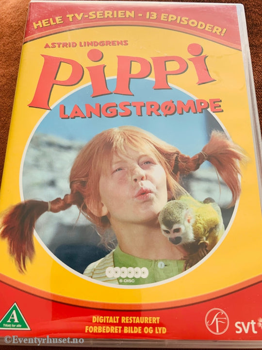 Astrid Lindgren. 1969. Pippi. 6 X Dvd Samleboks.