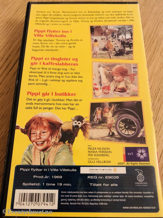 Astrid Lindgren. 1969. Pippi Går I Butikker Mfl. Vhs. Vhs