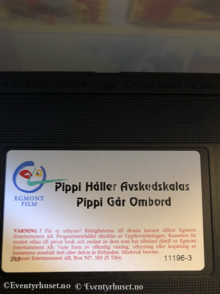 Astrid Lindgren. 1969. Pippi Går Ombord. Holder Avskjedskalas. Vhs. Vhs