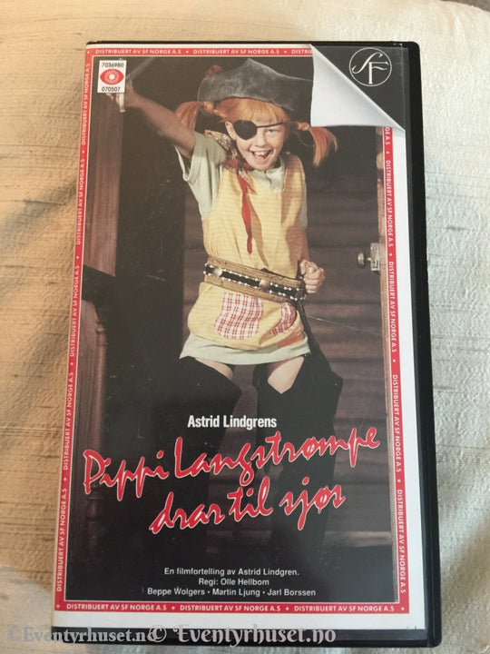 Astrid Lindgren. 1970. Pippi Langstrømpe Drar Til Sjøs. Vhs. Vhs