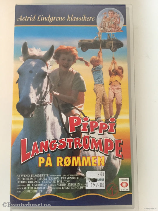 Astrid Lindgren. 1970. Pippi Langstrømpe På Rømmen. Lindgrens Klassikere. Vhs. Vhs
