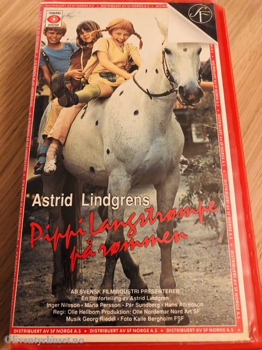 Astrid Lindgren. 1970. Pippi Langstrømpe På Rømmen. Vhs. Vhs