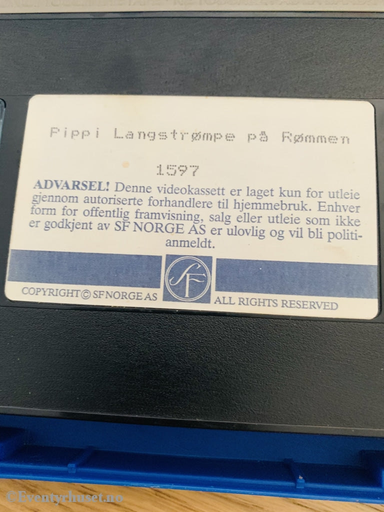 Astrid Lindgren. 1970. Pippi Langstrømpe På Rømmen. Vhs Big Box.
