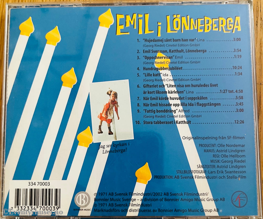 Astrid Lindgren. 1971. Emil i Lønneberga. Lydbok på CD.