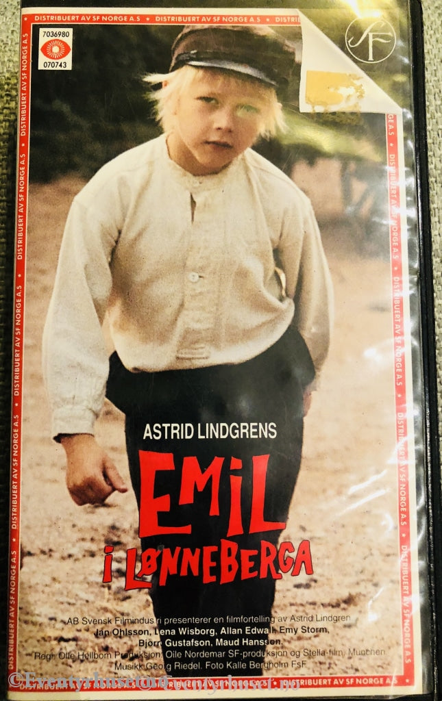 Astrid Lindgren. 1971. Emil I Lønneberga. Vhs. Vhs