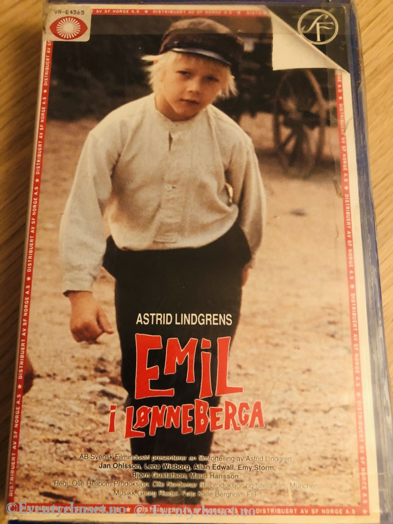 Astrid Lindgren. 1971. Emil I Lønneberga. Vhs Box.