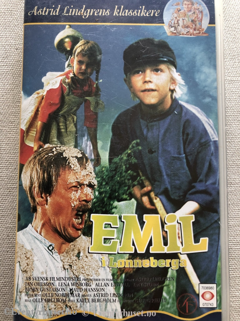 Astrid Lindgren. 1971. Emil I Lønneberget. Vhs. Vhs