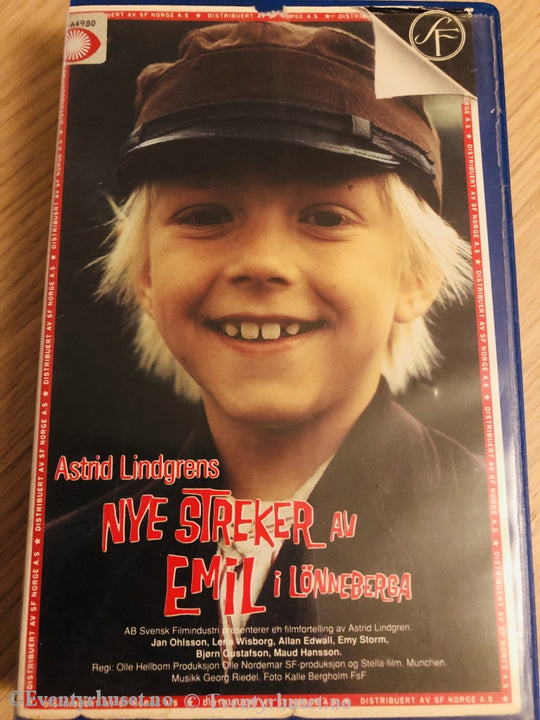 Astrid Lindgren. 1971. Nye Streker Av Emil I Lønneberga. Vhs Box.