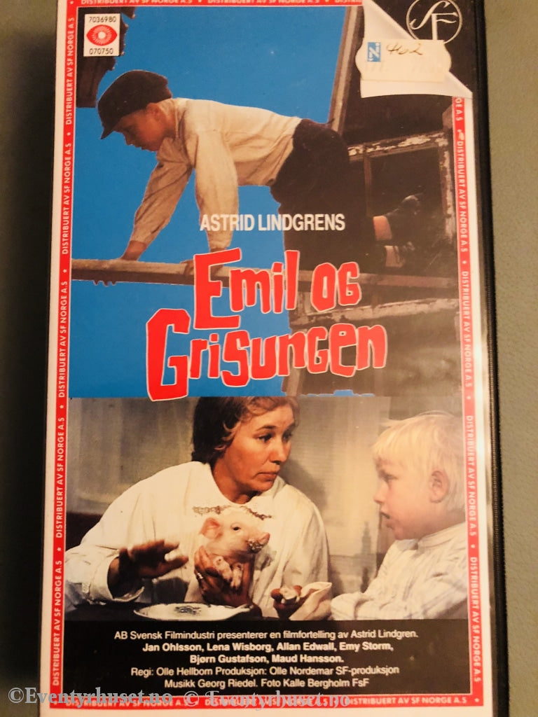 Astrid Lindgren. 1972. Emil Og Grisungen. Vhs. Vhs