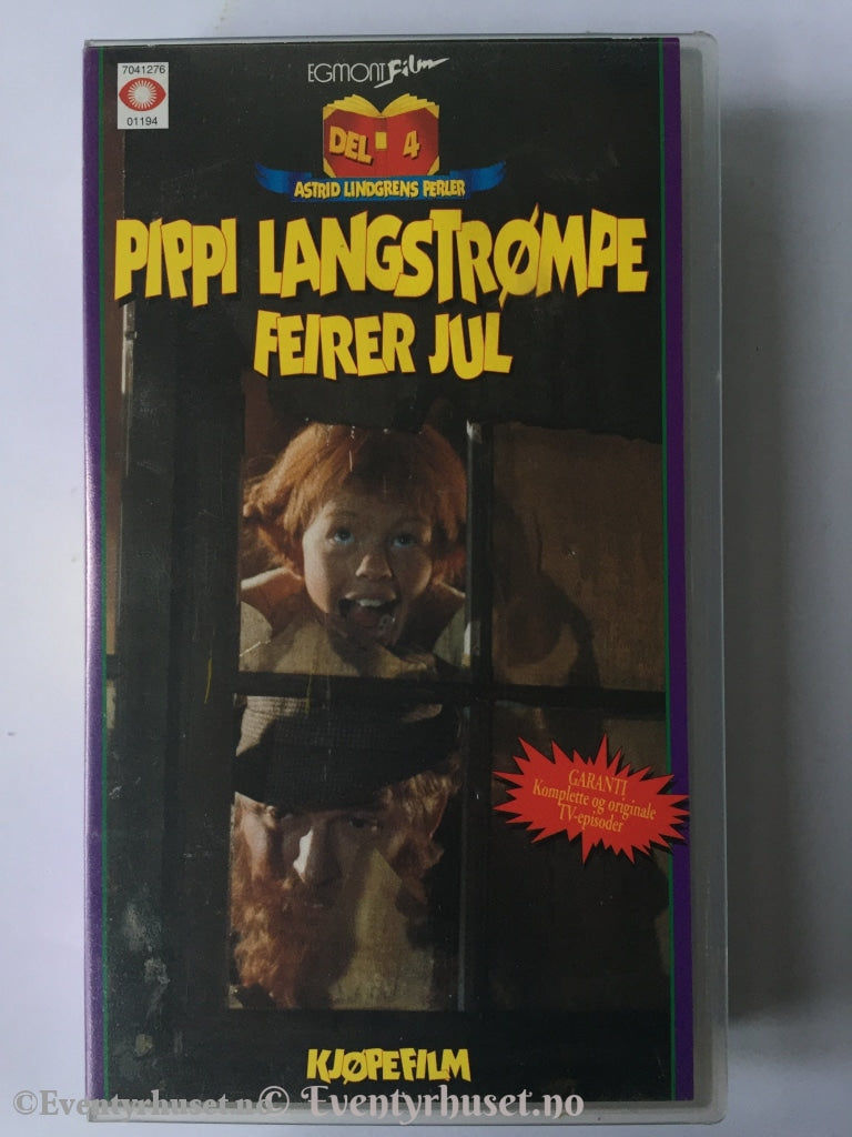 Astrid Lindgren. 1972. Pippi Langstrømpe Feirer Jul. Vhs. Vhs