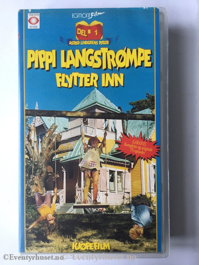 Astrid Lindgren. 1972. Pippi Langstrømpe Flytter Inn.del 1. Vhs. Vhs