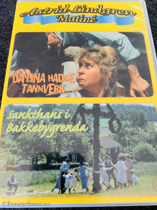 Astrid Lindgren. 1972/86. Matiné. Da Lina Hadde Tannverk / Sankthans I Bakkebygrenda. Dvd. Dvd