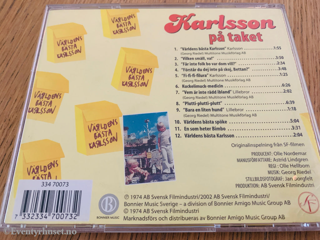 Astrid Lindgren. 1974. Karlsson på taket. Lydbok på CD.